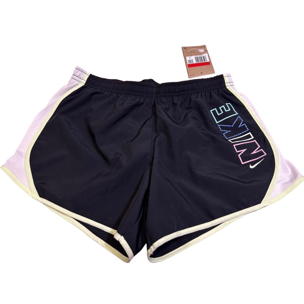 Nike Dri-FIT Graphic Mesh Side Training Shorts Black Sz L NWT